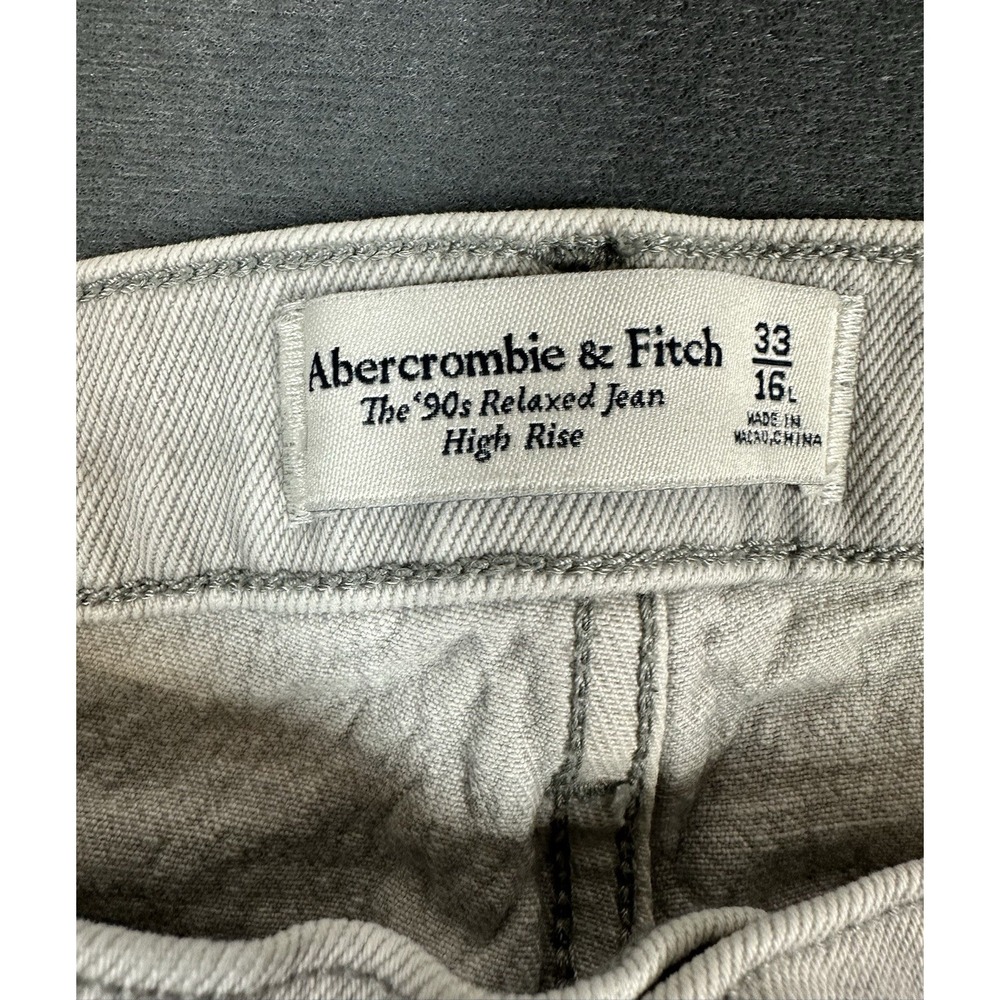 Abercrombie & Fitch Jeans Light Wash Denim 90s Relaxed High Rise Womens Size 16L - Picture 3 of 12